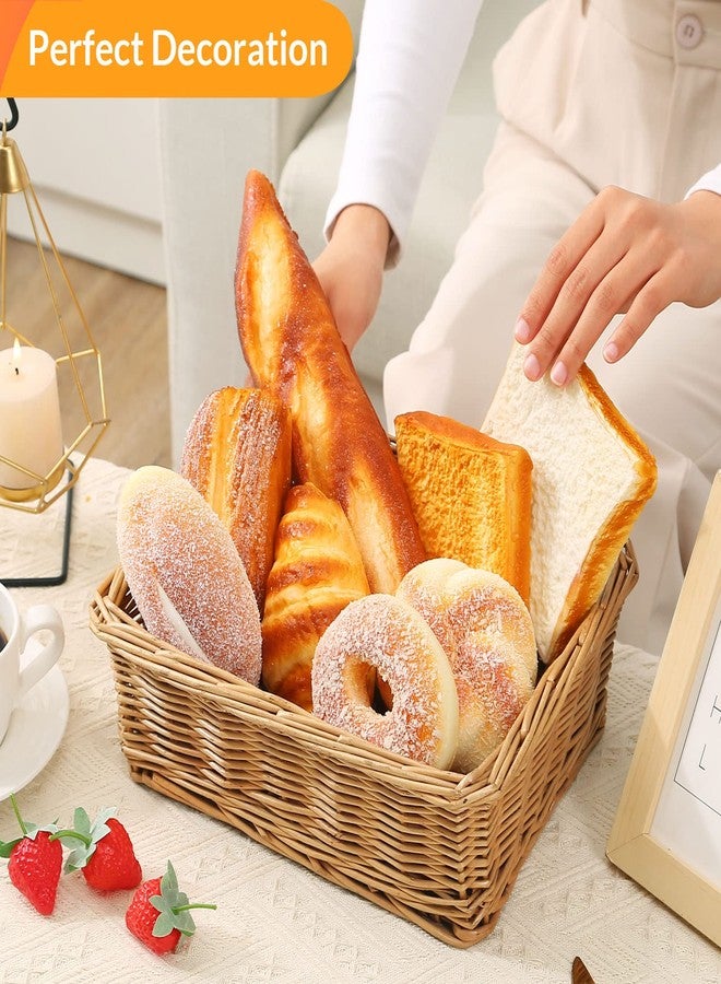 Joeabor 8pcs Artificial Bread Set, Realistic Fake Food for Display, Fake Bread for Decoration, Faux Food Props, Includes Faux Croissant, Dessert, Baguette and Toast - Image 5